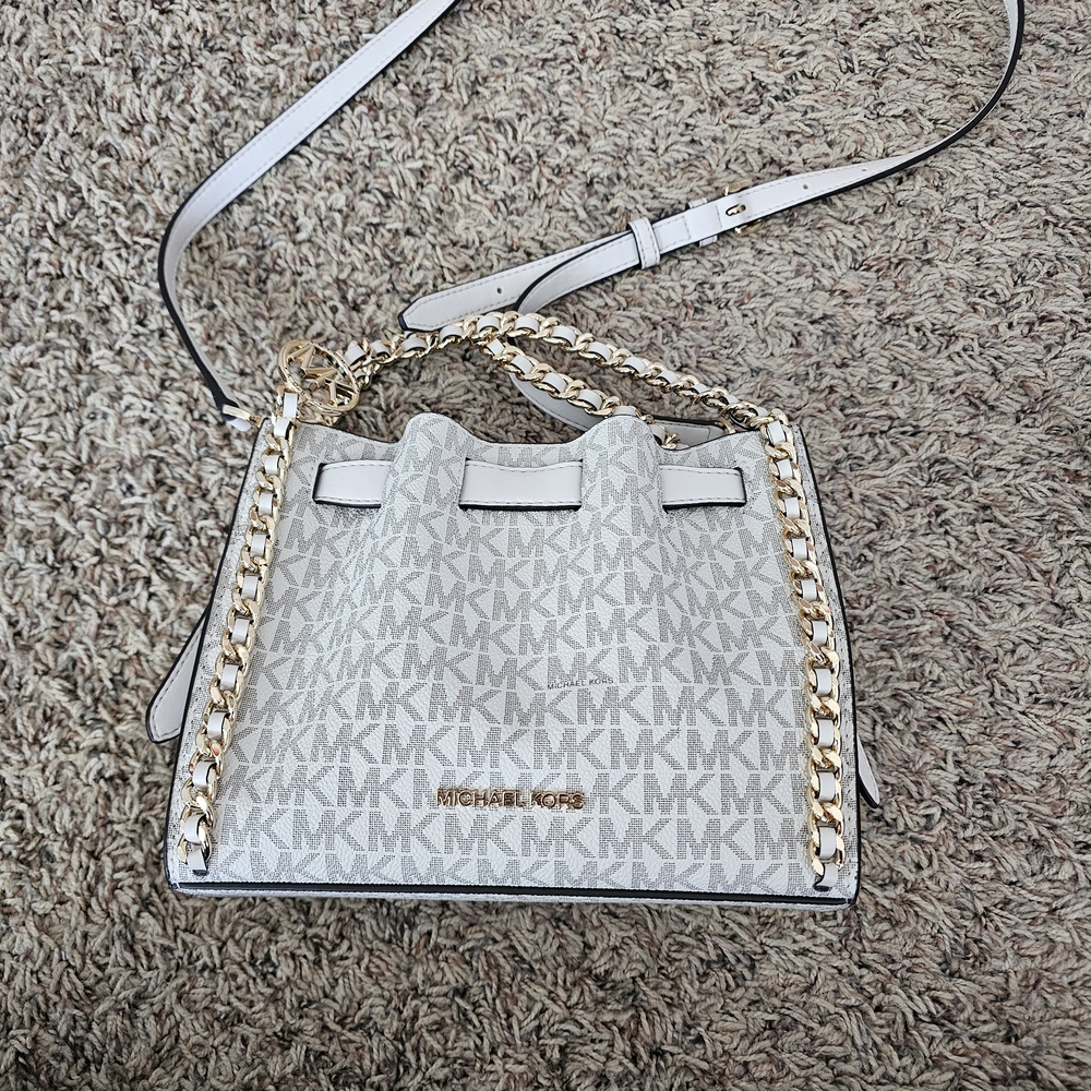 Michael Kors White and Gold Women's Bag
